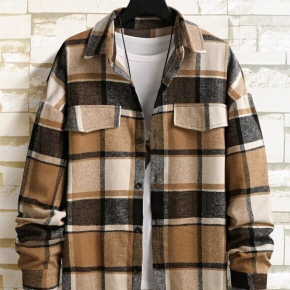Brown Mens Shoulder Overcoat - Picture 1 of 4